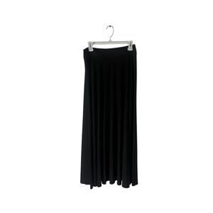 Wear & flair New York Basic Black Maxi Long Skiry Modest Simple Pleats  NO SIZE